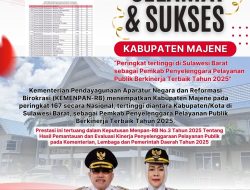 Kabupaten Majene Raih Predikat Baik Pelayanan Publik Nasional Tahun 2025